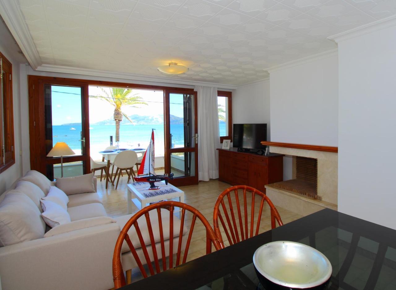 Family Seafront Apt Fantastic Seaview Pollença Exterior foto